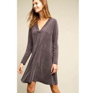 Anthropologie Small Dolan Left Coast Toute V-Neck Dress Plum Purple